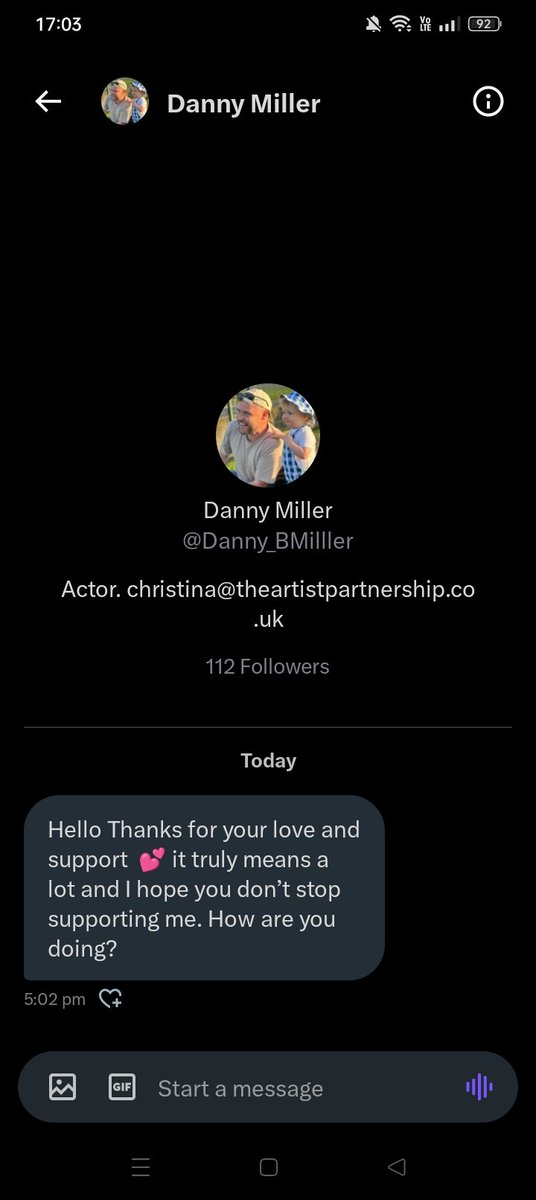 hmann811's tweet photo. @DannyBMiller looks like someone is impersonating you. I got a message from the account. I reported and blocked it. Goes under the handle Danny_BMiller
Just thought I'd let you know x https://t.co/KZgjVjO6mx