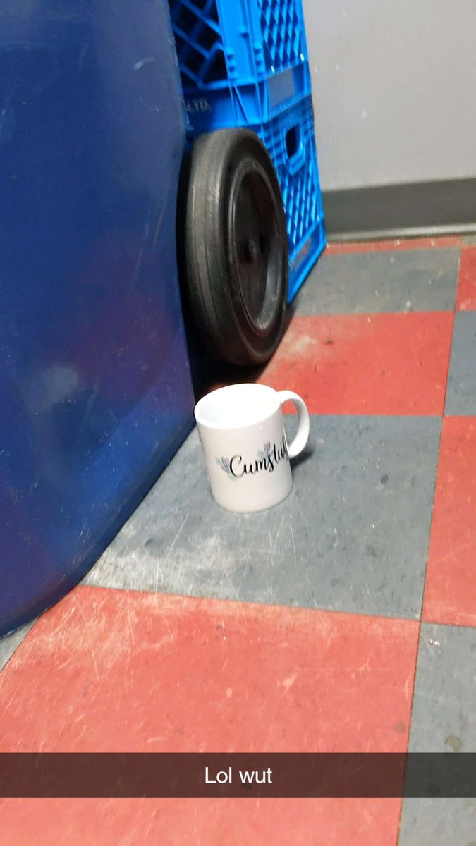 I think I have a passive aggressive co-worker. My mug was found in the bathroom like this. I don't understand, I let prudes be prudes. Let me be a slut 💅🏻