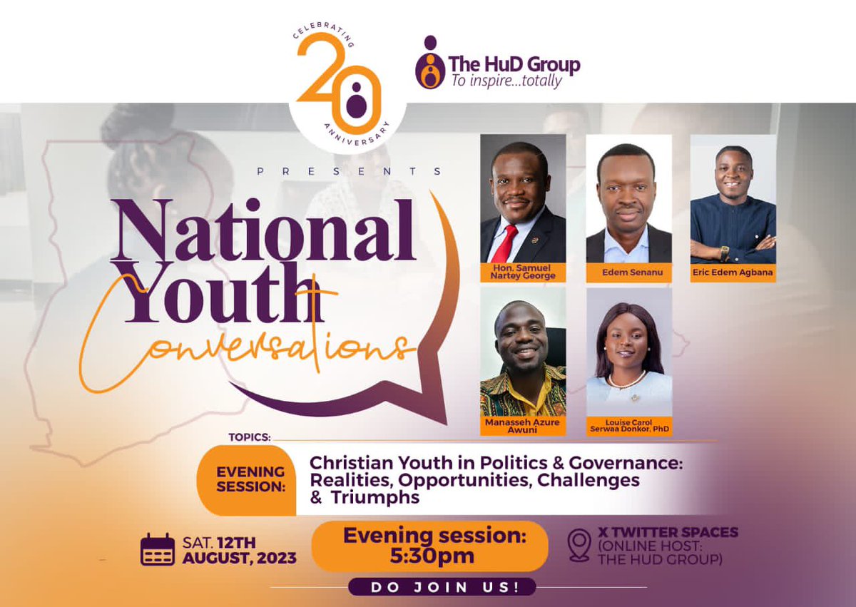 ben_tkay's tweet photo. What does it look like to be a Christian and make impact in the political space?

Join @thehudgroup via https://t.co/tb7rbMyqC7, let's have this intriguing dialogue.

#IYD2023
#nationalyouthconvos 
#HuD@20
#thehudgroup
#yawperbi https://t.co/ylxJXxU1s4