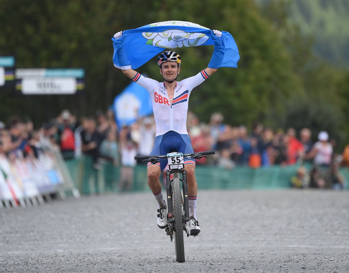 VeloUK's tweet photo. Just watched @ITV and @itvcalendar news and not one mention of Yorkshire's Olympic champion Tom Pidcock winning his first World Elite MTB title in Scotland #notgood https://t.co/eXZHoyULdr