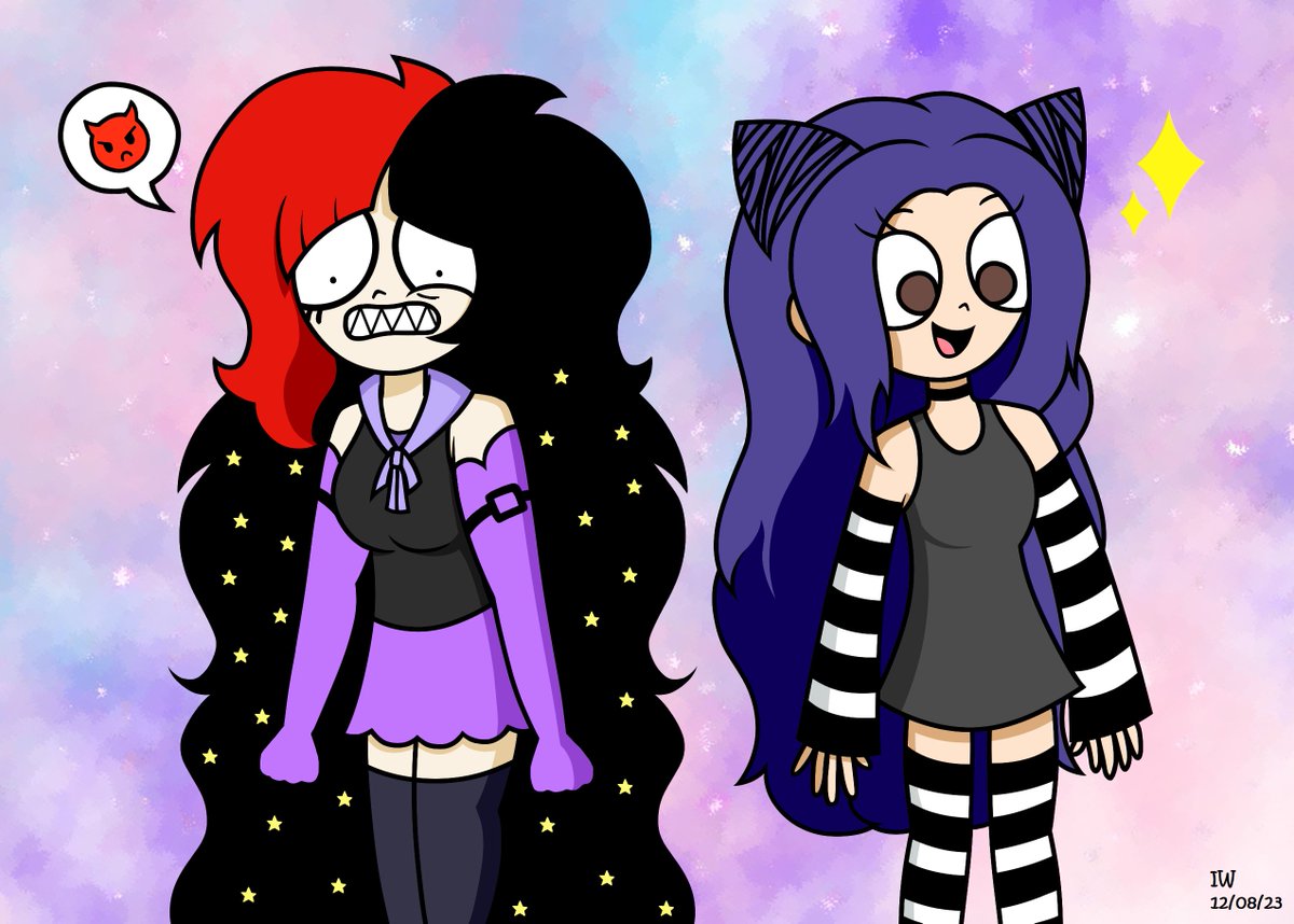 Ingagner's tweet photo. Bebe and Faustina Clothes Swap #HereAgain #OCs #OriginalCharacters #BebeFuria #FaustinaDAmico #AuroraBerry #MagaliTakeuchi #MyArt #IWART https://t.co/zoG29nH4x0