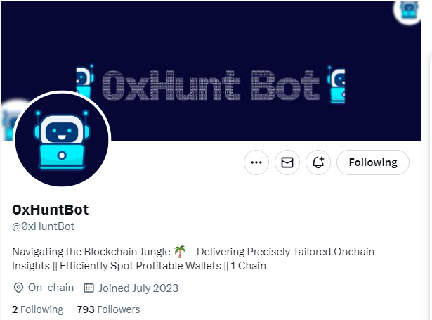 Oreoluwa__137's tweet photo. THIS IS THE BEST ON-CHAIN TOOL EVER, OPEN THIS FOR EASIER ONCHAIN ANALYSIS
Want to make profitable gains trading meme-coins?
OR
Looking for the next big alpha that could skyrocket in the long term?

With @0xHuntBot ,a tool recommended by  @SamuelXeus , whatever you seek on-chain https://t.co/WhWok6Vihz