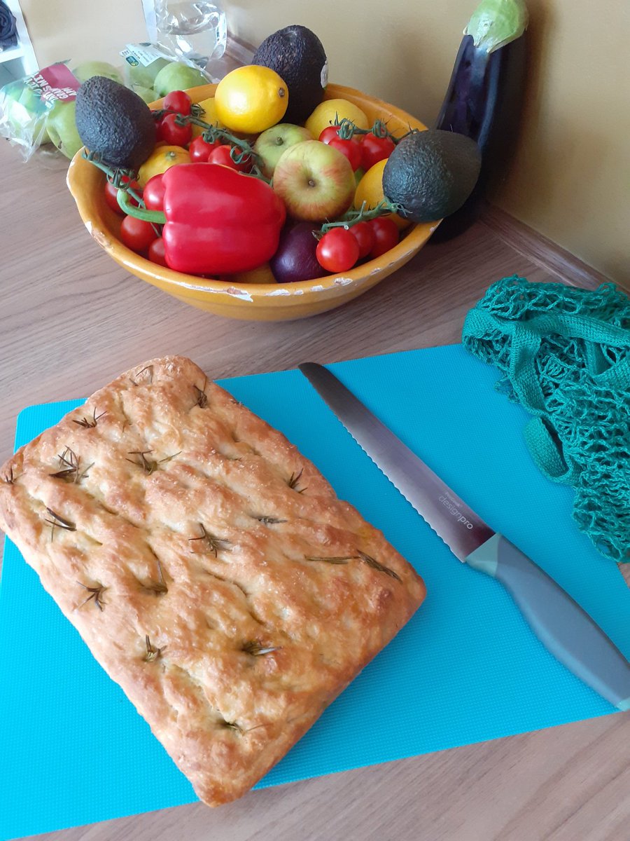 First attempt at focaccia. Easier than expected. Unlike writing a crime novel. Saying that, a knife features in both. I hope my guests behave. #WritingCommmunity #writerslife #amwriting #editor #cookbookeditor