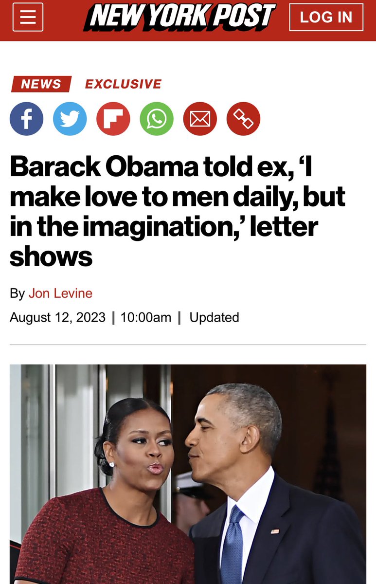 It’s been an open secret for years Barack Obama is gay. I’ve had so many people say to me — so what if he is? It’s not the fact he’s gay, it’s the fact he’s been dishonest about who he is. If Obama has been lying about this, what else has he been lying about? So much of that…