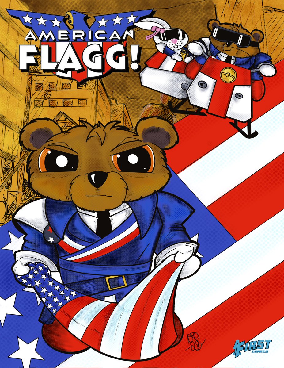 alt_world's tweet photo. My contribution to the Baltimore Comic-Con year book. This year's theme is 1st Comics characters. I chose American Flagg and mashedup with the Night Guardians 👍
Drawn in @Procreate
#AmericanFlagg #YearBook #BaltimoreComicCon @baltimorecomics #Procreate #nightguardians https://t.co/808W1f9sxs
