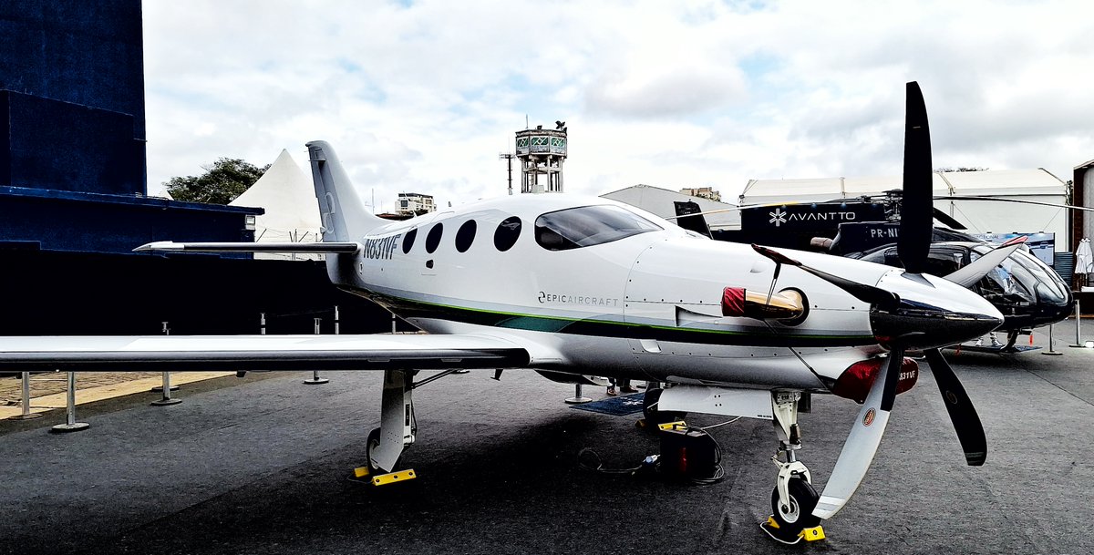 TSHuguenin's tweet photo. Epic ✈️ celebrated the announcement of a purchase agreement this week at #LABACE2023 by Brazilian fractional-share operator Avantto for 34 Epic E1000 GX turboprop singles.https://t.co/awoPqnYGlU #EverBizav #AvGeek https://t.co/rZPO3dRbDR