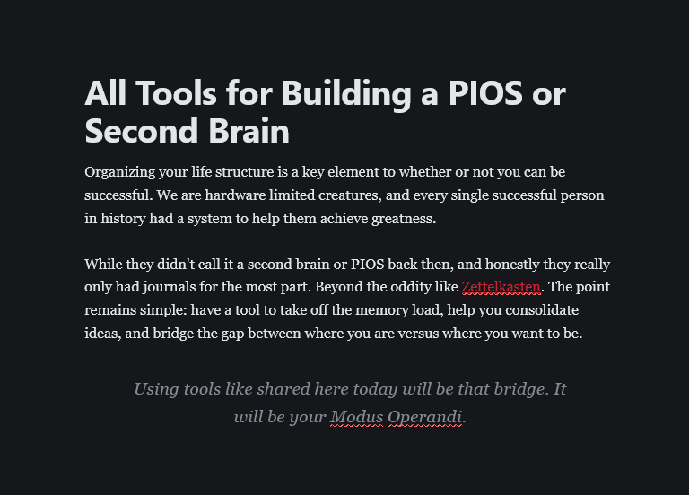 polyinnovator's tweet image. I&apos;ve been lacking in the #polyPRO posts as of late, so I am trying to work on the latest one I had in mind. One around the #PIOS or #secondbrains. meaning #personalknowledgemanagement #pkm