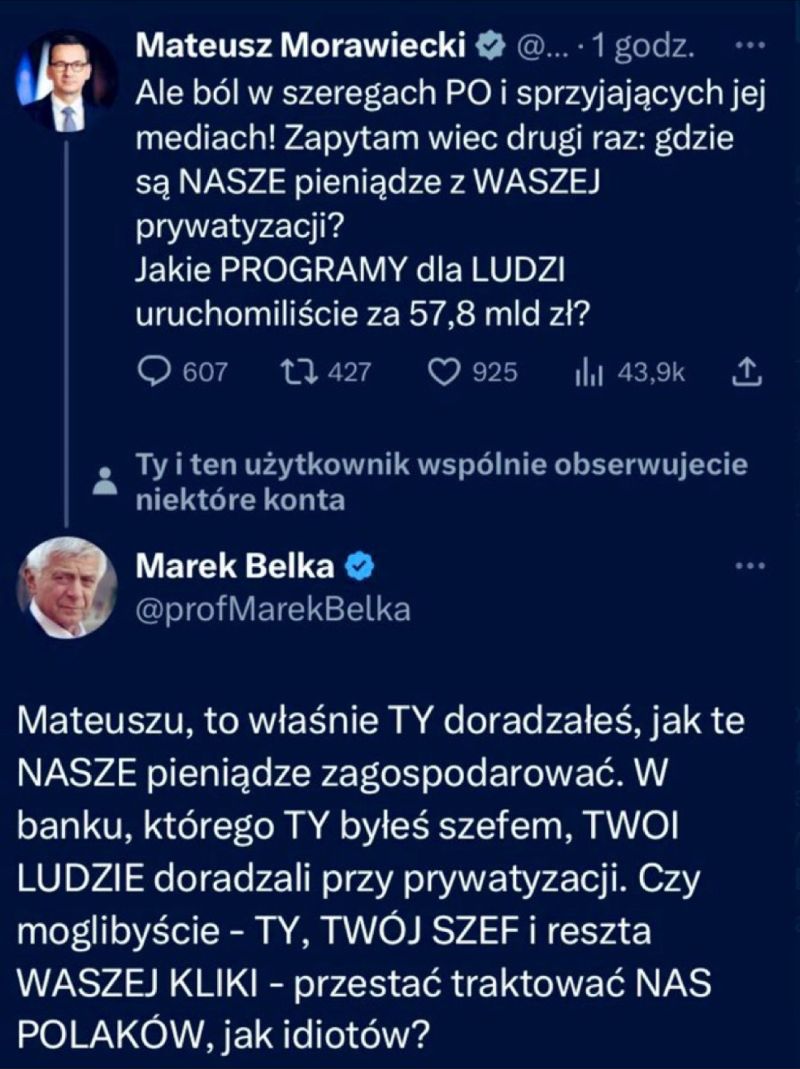 z dialogu premierów: