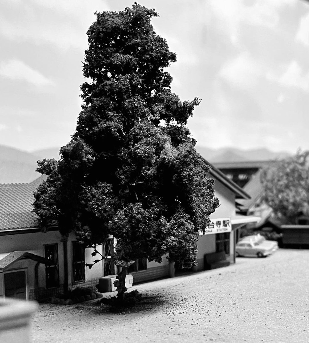 shamu0113's tweet photo. 旧作から モノクロの風景
#鉄道模型  #ジオラマ #nゲージ #追憶の街 #昭和の情景 #モノクロの世界 #駅裏の路地 #駅前の大きな木 #スポート #シーナリィガイド的な #modelrailroad #modelrailroadlayout #japanesemodelrailway #dyorama https://t.co/pmzBHE2eXR