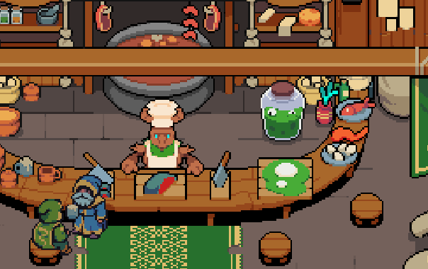 boggsee33's tweet photo. After chatting with #Olga the #AnimalHandler, I ran into a friend, @bdgcryptic who was hung over from a late night at the #Tavern.
He told me about his #OddVariant pet, #ShovelGnome that kept topping off his drinks with some #FermentedBlubJuice. He sold it to me @DeFiKingdoms https://t.co/Xupy3cUMtw