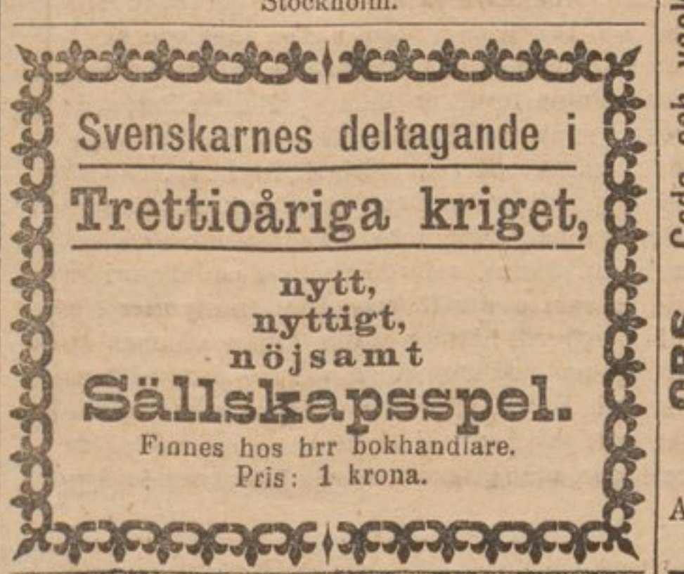 1891 kunde man fan göra nyttiga och nöjsamma sällskapsspel.