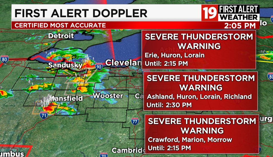 Severe storms are rolling through northern Ohio. Damaging winds, hail greatest threats. Tornadoes possible. Stay safe.