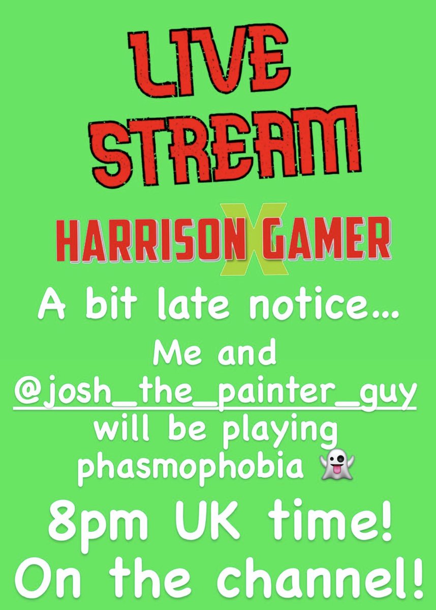 youtube.com/@HarrisonXGamer @joshthepaintguy