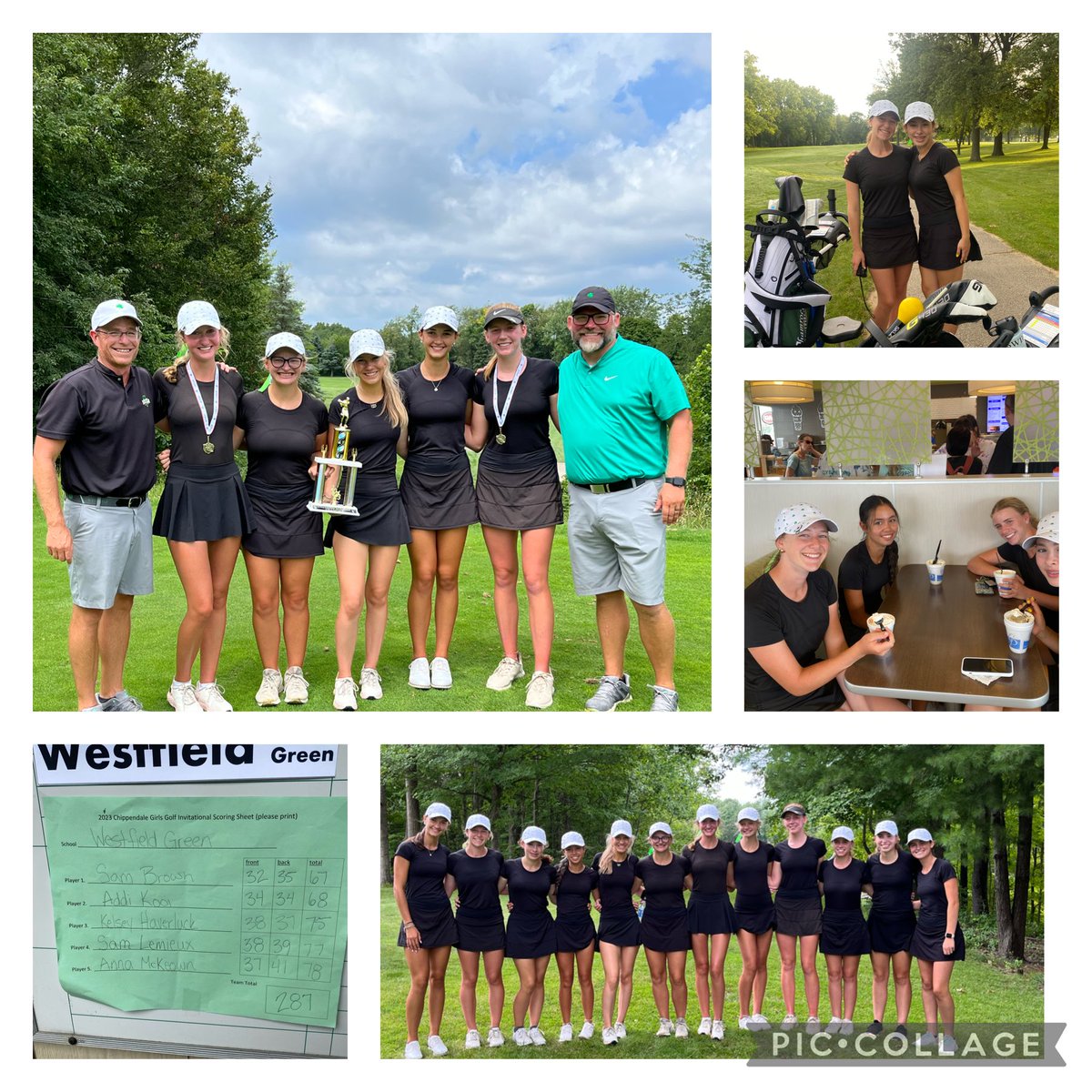 🚨 School Record to Par 🚨

Team Score - 287 (-5)

Sam Brown - 67
Addi Kooi - 68
Kelsey Haverluck - 75
Sam Lemieux- 77
Anna McKeown - 78