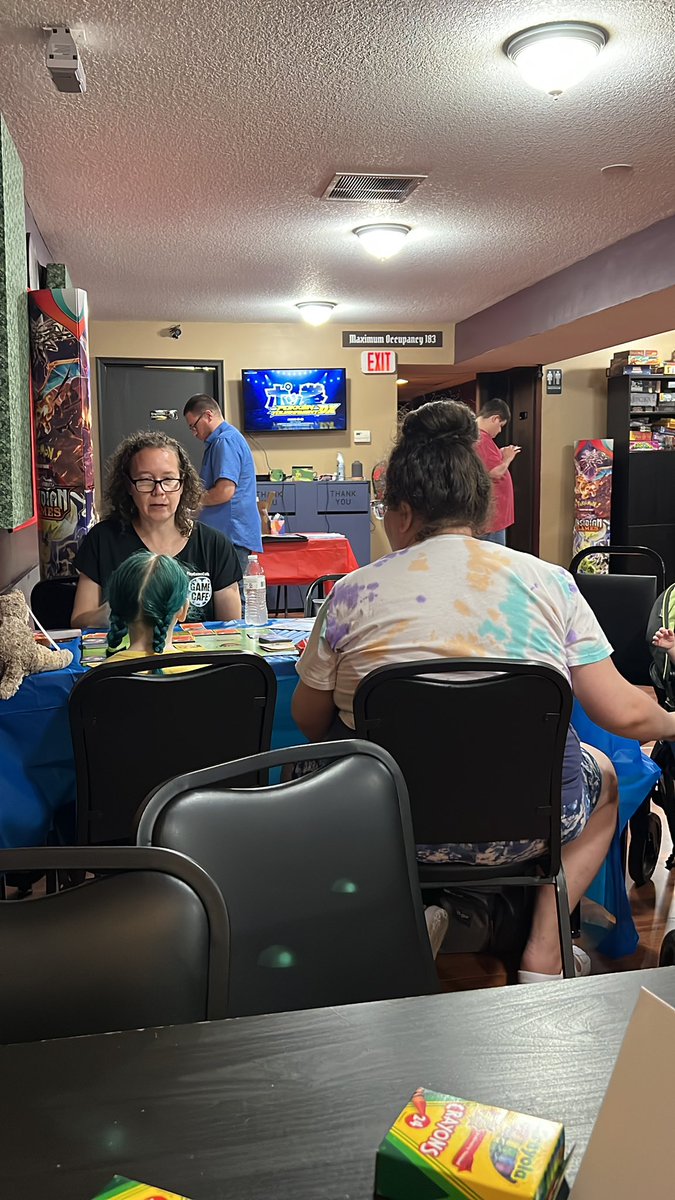 Pokémon “Meet the Professor Day” is underway!  We have a photo spot, drawing, learning the game, video game playing, trading, coloring, drawing, and remember the Independence Square is a great place for Pokémon Go!