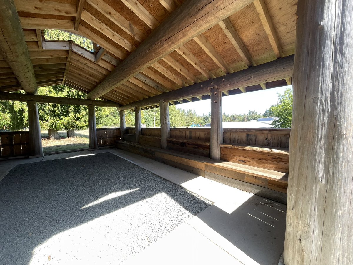 grender_dave's tweet image. Got to check out the very cool outdoor learning center at Bowser Elementary School today in @SD69Qualicum. Love the indigenous longhouse concept!