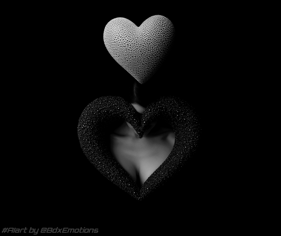 Have a great day #AIartcommunity. Here's a tribute to love from my virtual studio... #blackandwhite #AIArtwork