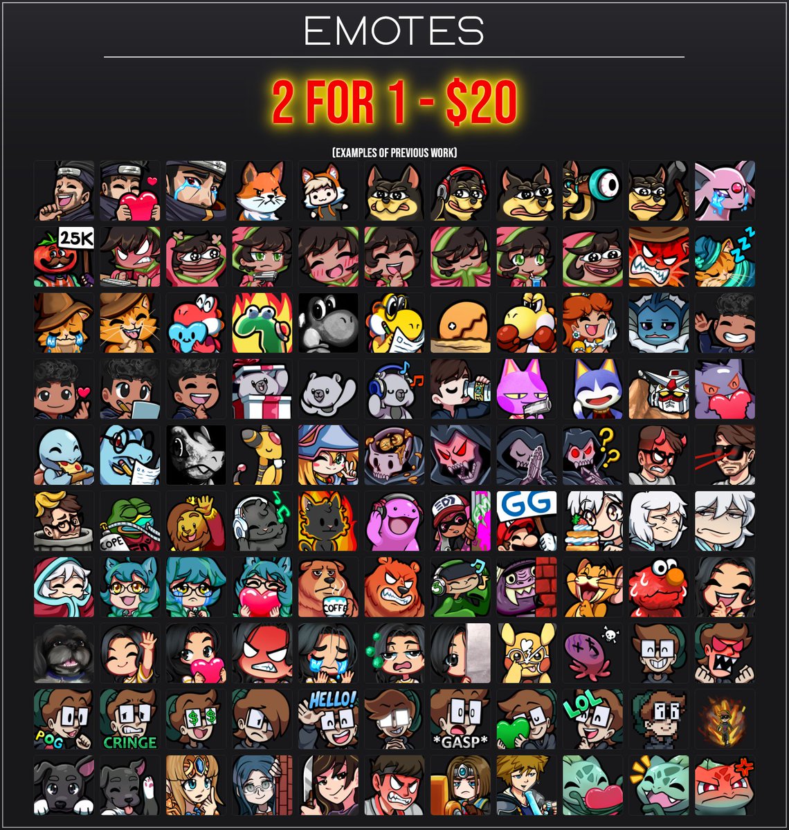 Darusaido's tweet photo. Hello!

-Currently running a 2x1 Emote sale until September 1st!
-Badges and Animated Emotes offered at discount prices as well! 

If you're interested, my DMs are open.  
RTs appreciated! https://t.co/Kks9iPVDus