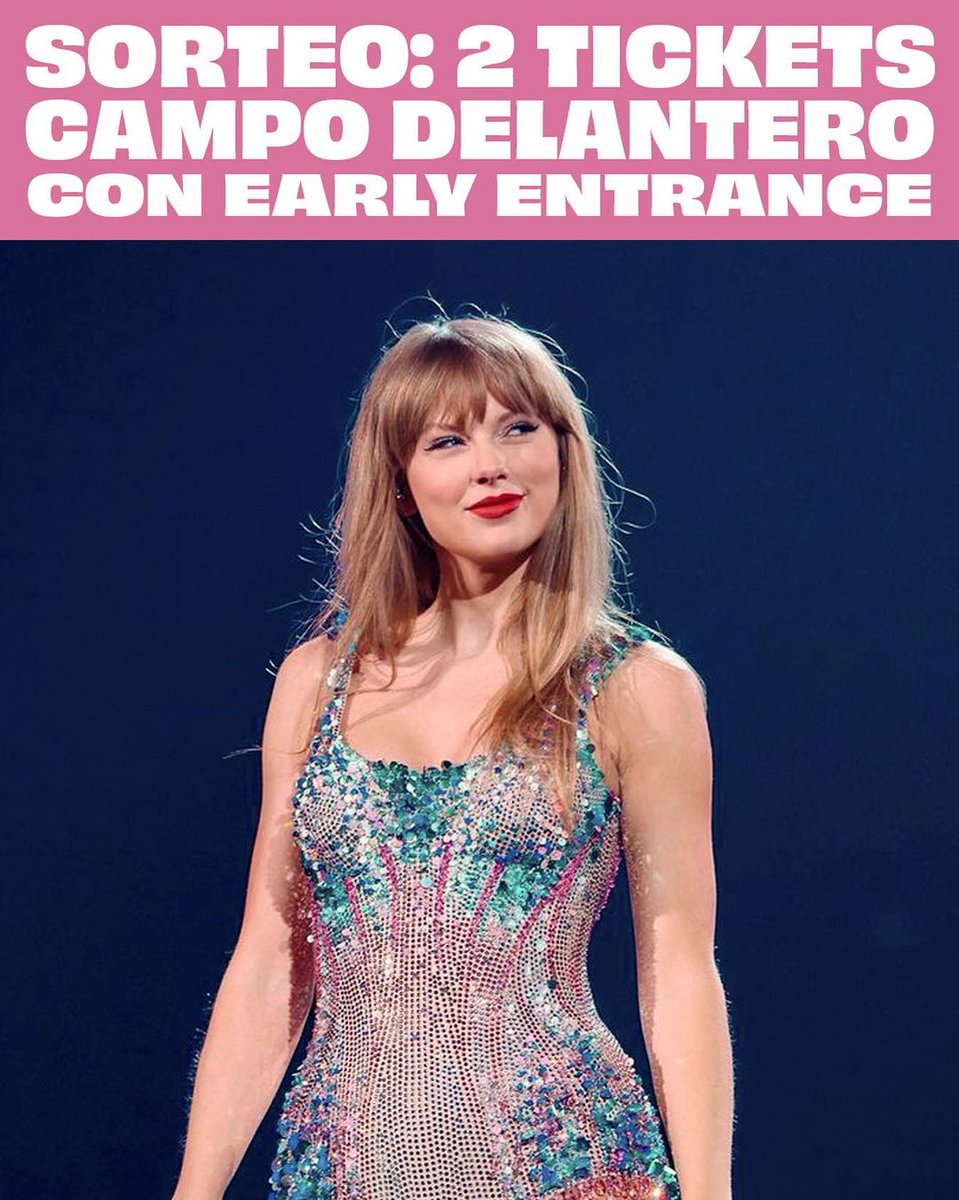 martin_eze0's tweet photo. #DFConcertWeek — TAYLOR SWIFT
Como último beneficio de la semana, DF sorteará en su Instagram el viernes 26/08 dos entradas de campo delantero con early access para The Eras Tour con fecha a elección del ganador.
Publicación para participar: https://t.co/d44nHAjLgE https://t.co/Ah40MemLuC