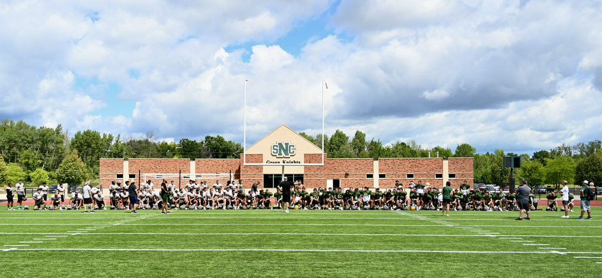 SNCfootball's tweet photo. First day in pads!

Getting better every day, iron sharpens iron! 

🟢⚔️🟡
#GoGreenKnights https://t.co/vdgTcgASOX