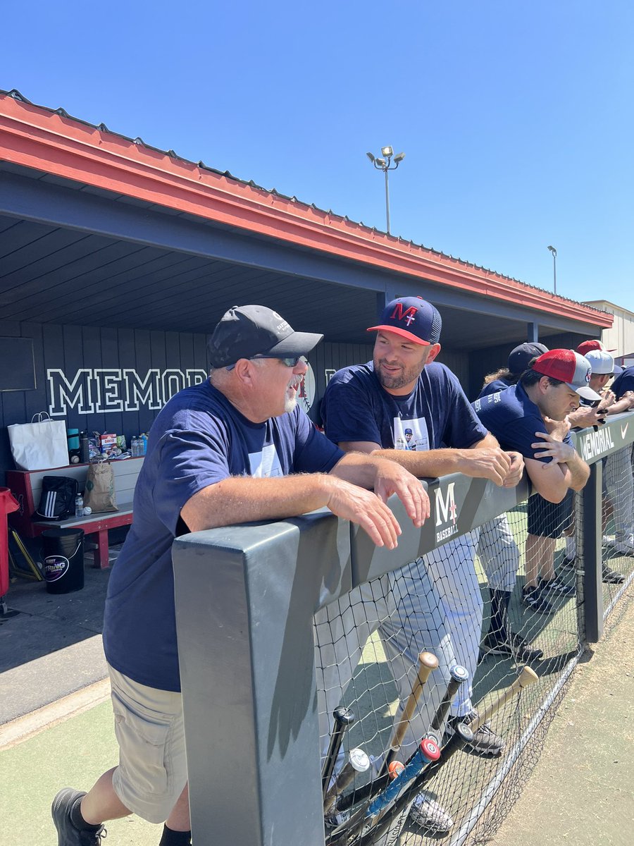 San Joaquin Memorial baseball surprising former Head Coach Pete Dalena with an alumni game/retirement celebration today. His sons Nate and Nicco made him think he was heading out on a golf trip.