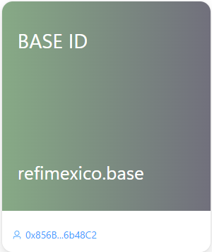 ReFiMexico's tweet photo. refimexico.base π
#superchain #baseid #baseechain #superhack https://t.co/dgokO3AN9G