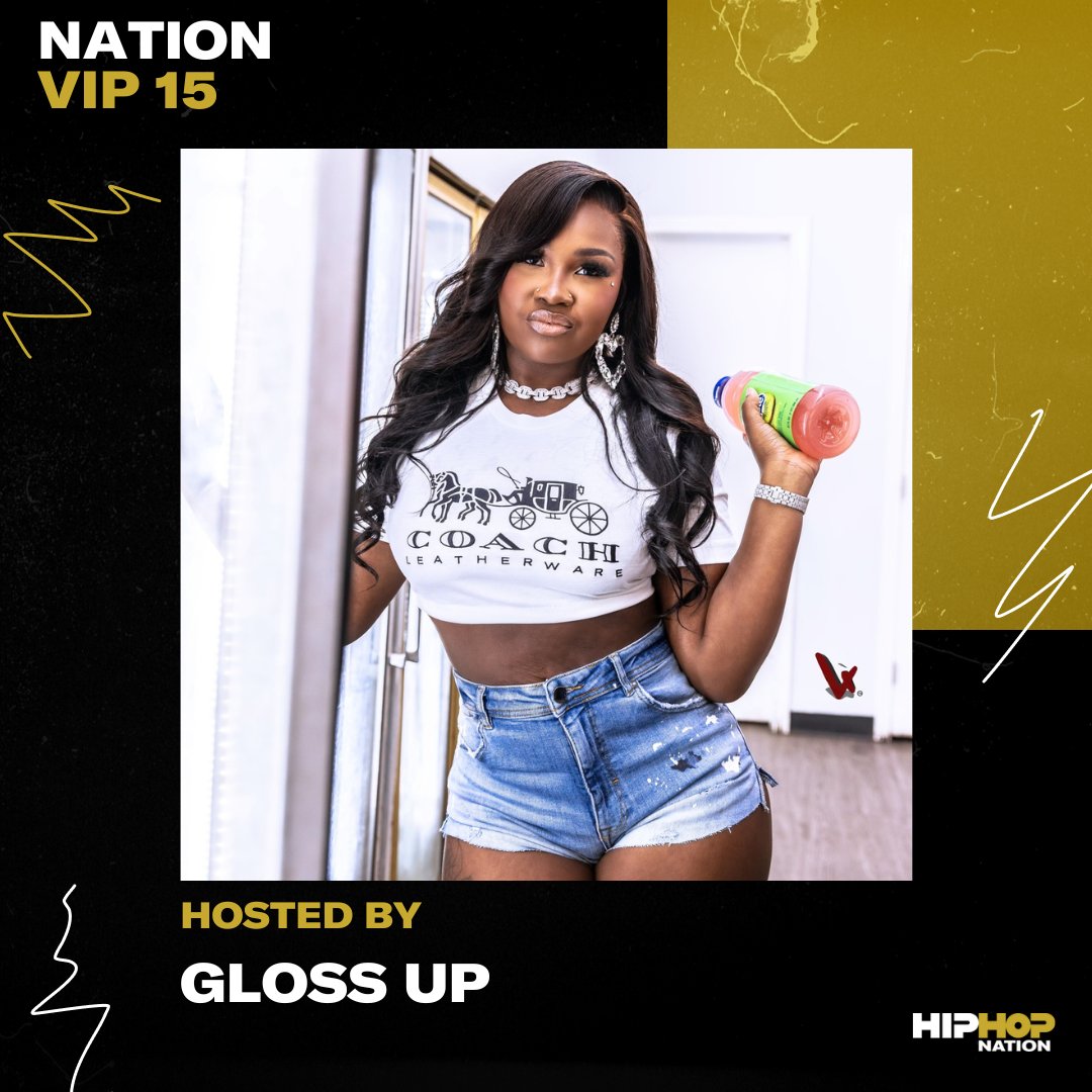 This weekend's Nation VIP 15 is hosted by the one and only Gloss Up! 🔥 Listen in on the app here: siriusxm.us/SXMHipHop
