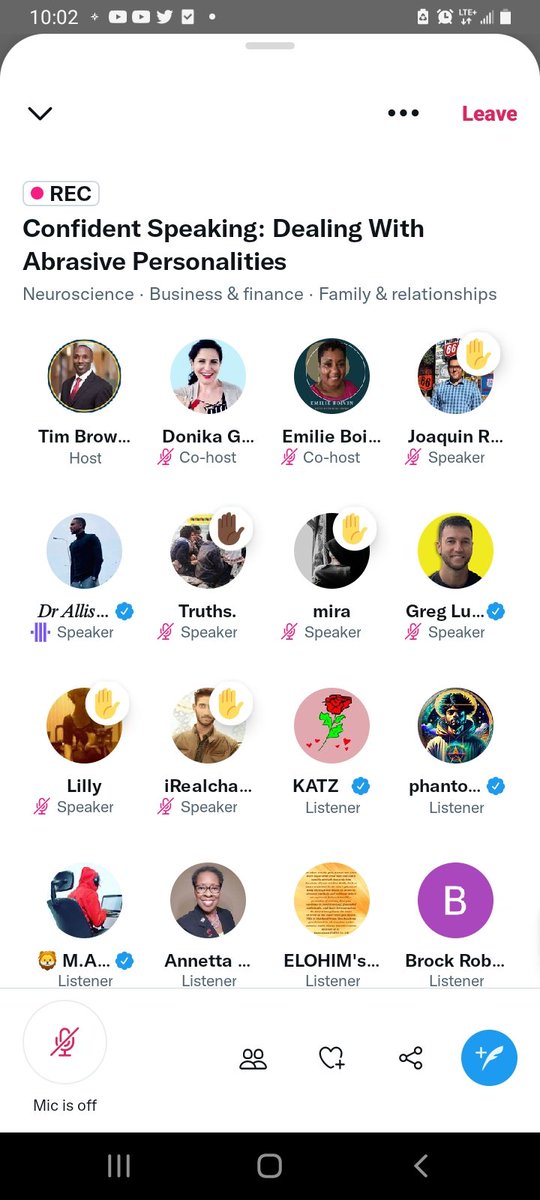 @HeyEmilieBoiv @SimplyTimTV @donika_gunther Incredible space with some 'Heavy Hitters' and I just love to see see weekly growth in everyone. @LawyerMiraAHMED @haleluowen @iRealchamp @gustegoo @VairagyaSadhana @ANNETTAspeaks   @AdeOLUWA888 great to see #TheCSC Family #ConfidentSpeaking #ConfidentCommunication #Community