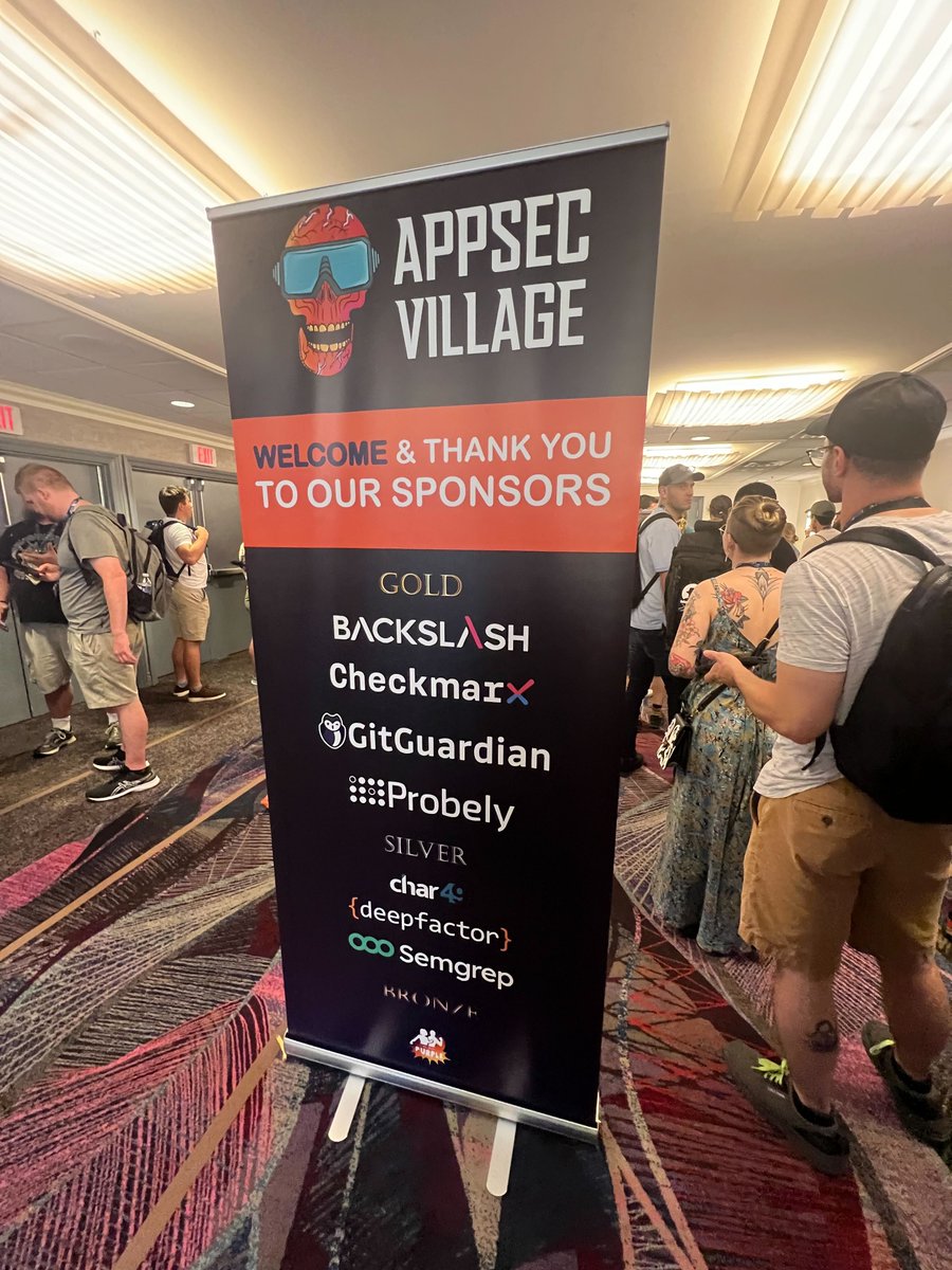 probely's tweet photo. Find @probely at the Appsec Village at DEF CON today until 3pm, and tomorrow from 10am to 12pm - Test your Appsec knowledge by playing our Ultimate Appsec Challenge. We've also got all the stickers you need! 

#stickerswap #DEFCON #DEFCON2023 #Probely https://t.co/ZP31Zyf3RW