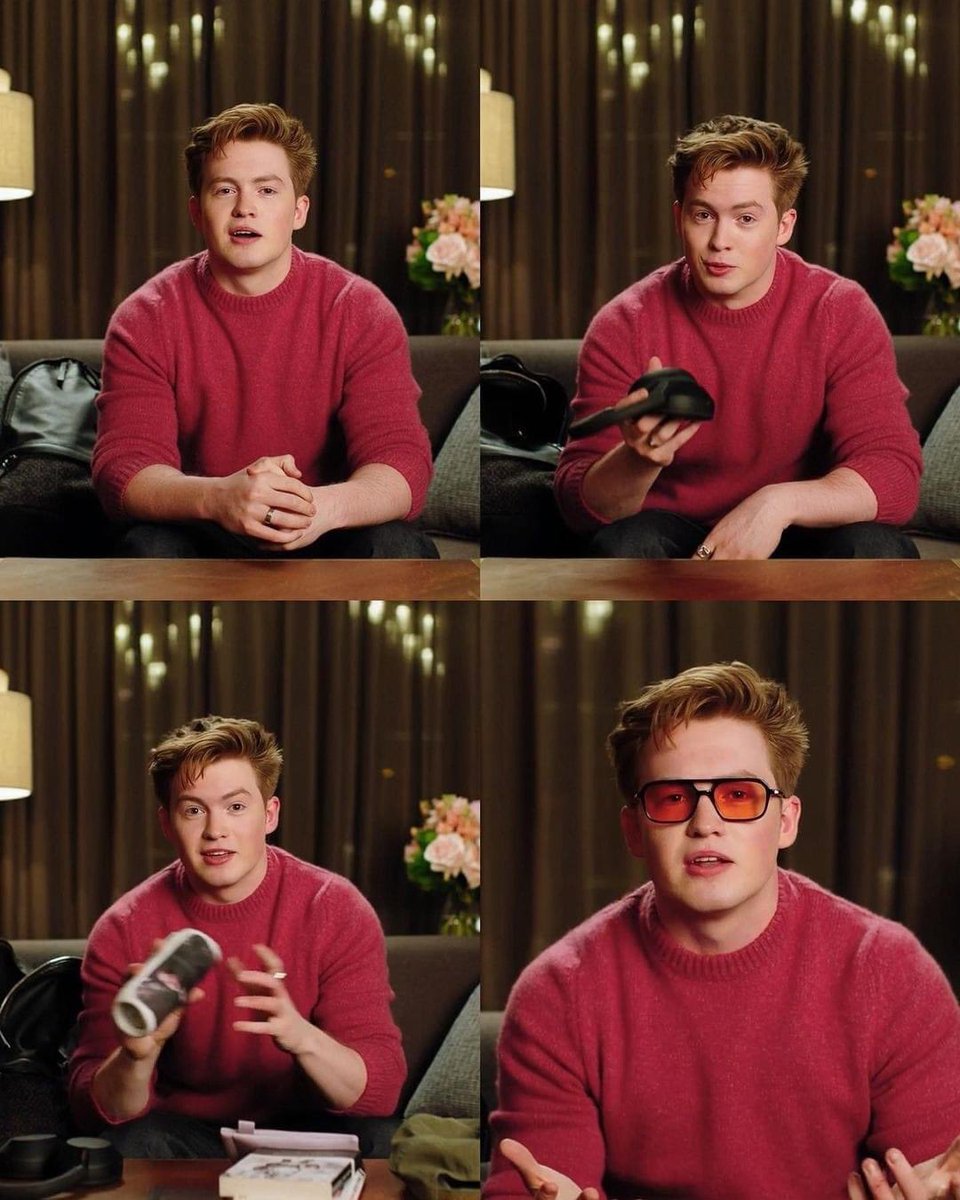 kit connor wearing red clothes 
© Vogue