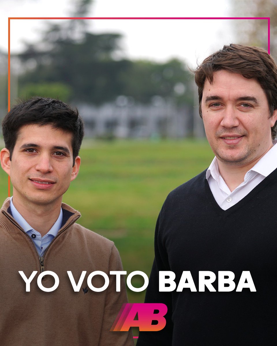 🗳️Este domingo 13 de agosto YO VOTO BARBA💪🏼
Yo voto boleta completa junto a Horacio y el Colo Santilli.

Llegó el momento de hacer el cambio de nuestras vidas❤️