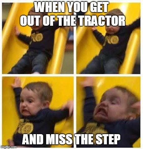 Drive4NDL's tweet photo. 😖 Doh! Be careful out there truckers! 😏

#missedstep #carefuloutthere #truckerlife https://t.co/LLSU4lzFBM