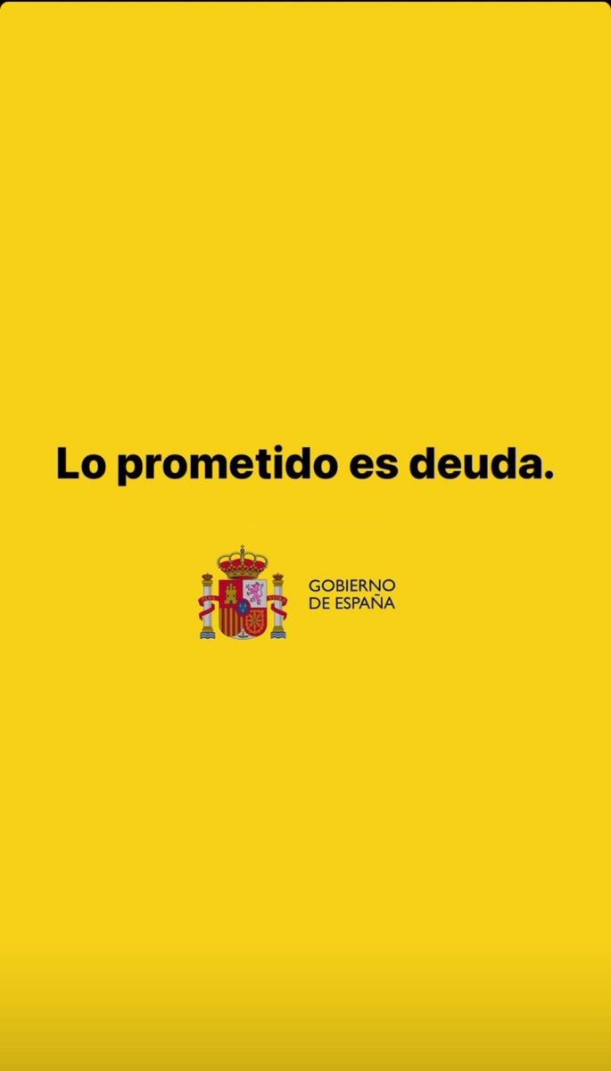 dlacalle's tweet photo. Lo prometido es deuda. Gobierno de España. https://t.co/0otKCknJlj