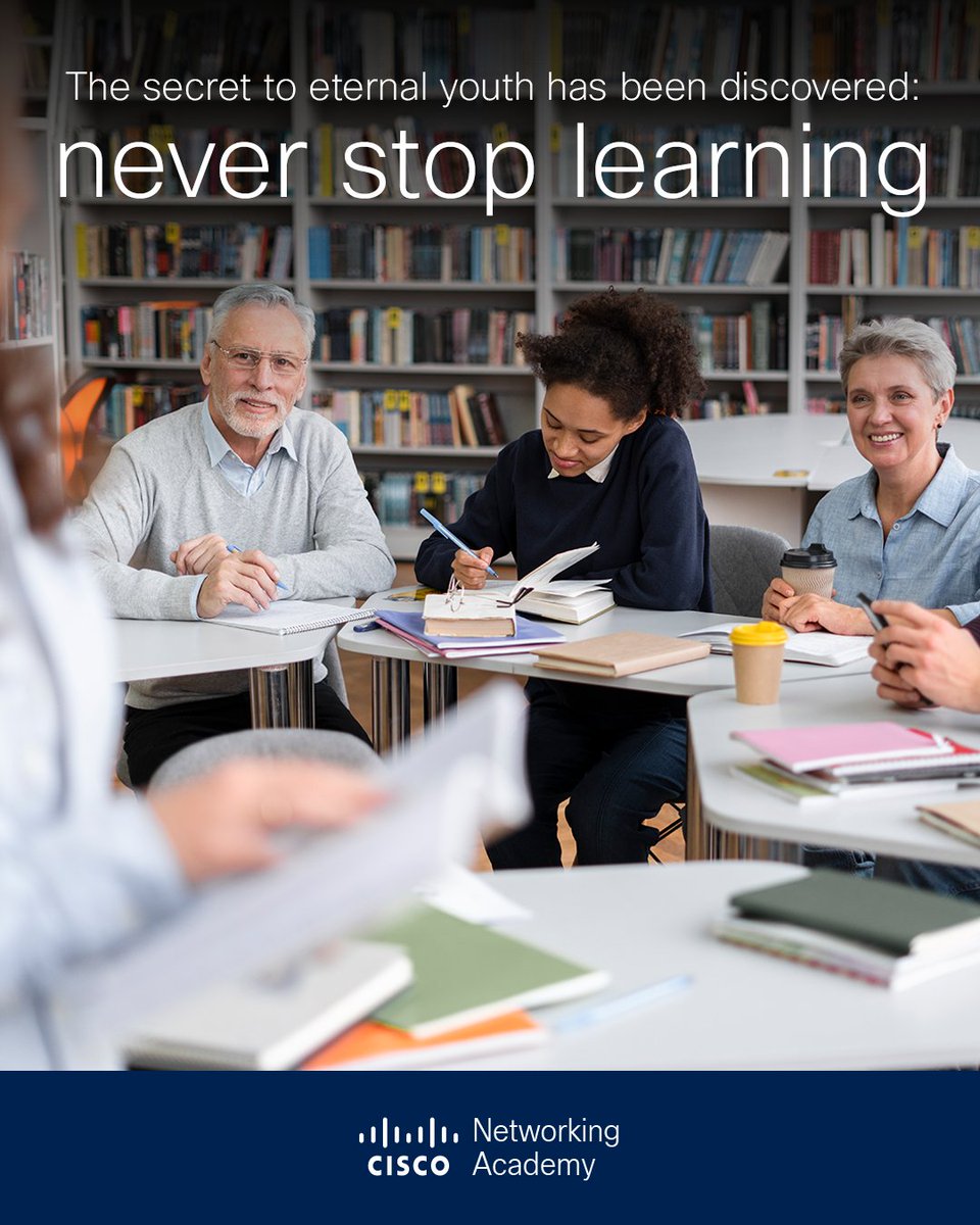 CiscoNetAcad's tweet photo. An updated mind doesn't get old 🔄.

Don't let your knowledge become obsolete.

#InternationalYouthDay https://t.co/x1RGpMKrje