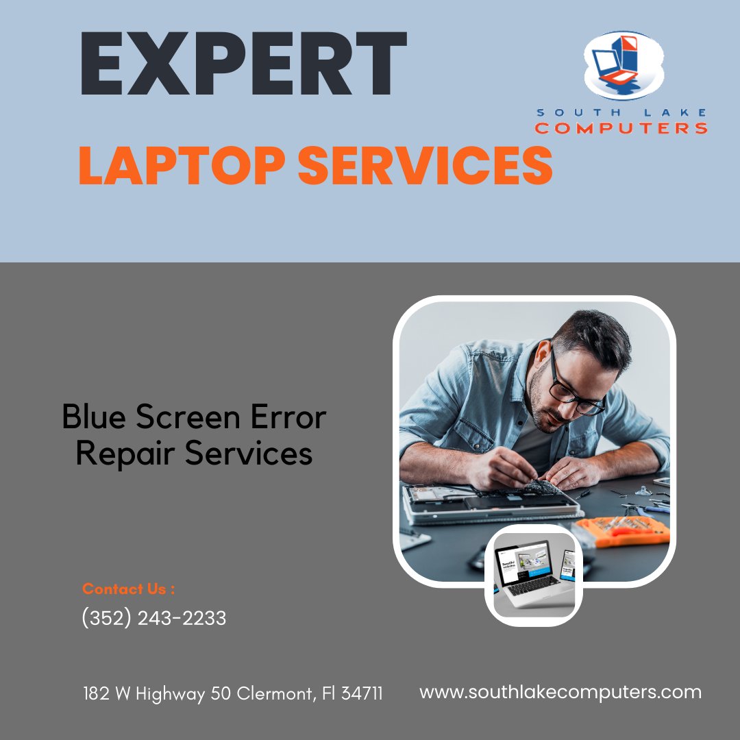 When your screen turns blue, it's not the end of the world—it's just a glitch that needs some expert care. Our team at South Lake Computers specializes in fixing those pesky blue screen errors, getting you back to smooth computing in no time. 🛠️🔵