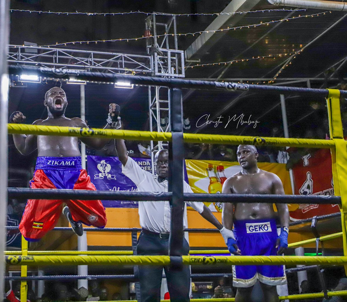 UBCL_Boxing's tweet photo. #UBCL Week 8 || Special Edition ➡️ Uganda Bombers Heavy 92+Kgs 🔴Zikama Sabath wins 3:2 split against #AFBC2023 Bronze Medalist 🔵Geko Solomon https://t.co/1mC6yPOsmG