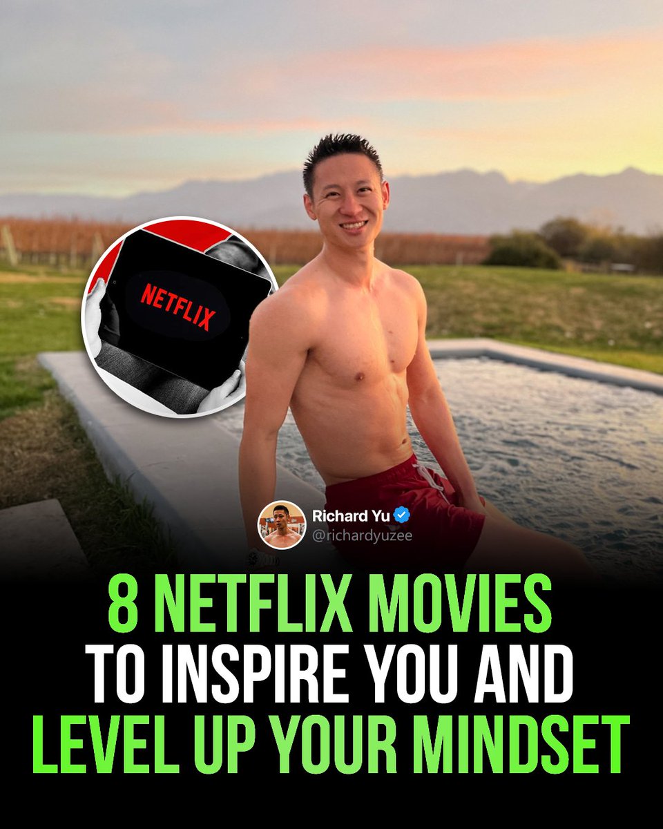 richardyuzee's tweet photo. 8 Netflix Movies to Inspire You and Level Up Your Mindset: https://t.co/77i46eeHv2