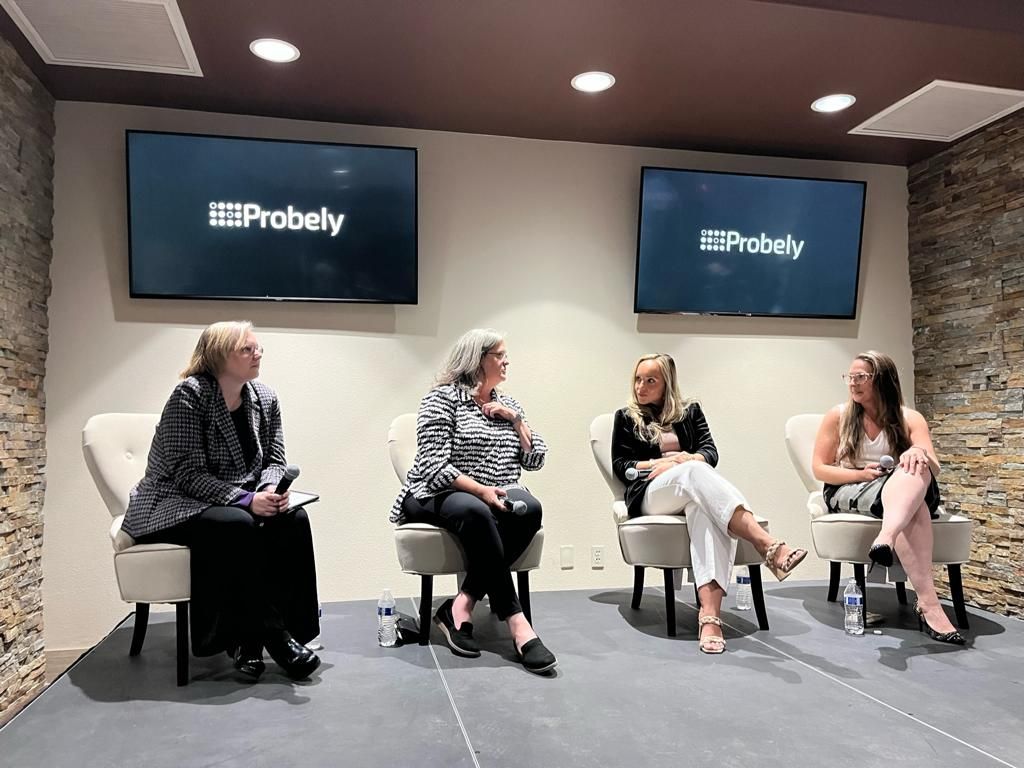 probely's tweet photo. Our Helicopter Event after @BlackHatEvents was a blast! We had @NASA Astronaut @AstroDot as the keynote, along with our awesome CISO panel:
 
♀️ @MaDennist 
♀️ Dr. Carol Q
♀️ Tammy Hornsby-Fink
♀️ @BeneduceKristen 

Vegas by night from the sky! 🤯🚁🪩 https://t.co/YcMkylvJTL