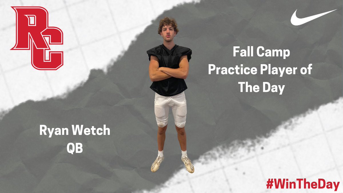 Closing out the week for our Day 5 Practice Player of The Day!
Ryan Wetch QB
Class of 2024