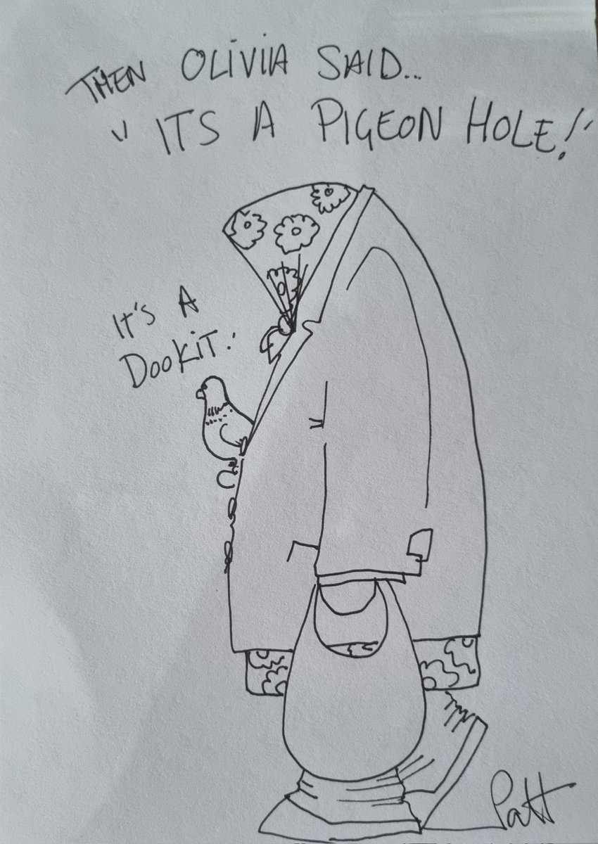 SusanNeilson6's tweet photo. We had a debate on how to spell pigeon/pidgeon.

You are very talented @OorPatts https://t.co/XkWqDF9gdu
