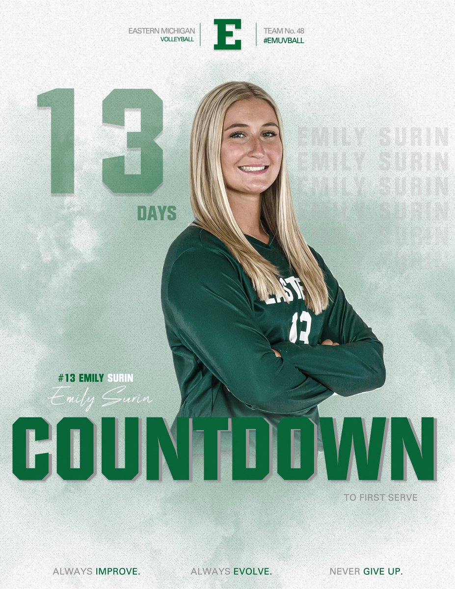 EMUVolleyball's tweet photo. ๐จ ๐ญ๐ฏ ๐ ๐ ๐ฌ ๐ฆ ๐ข ๐จ ๐ง
๐๐ฆ๐ด๐ด ๐ต๐ฉ๐ข๐ฏ ๐ต๐ธ๐ฐ ๐ธ๐ฆ๐ฆ๐ฌ๐ด!
#EMUEagles | #CountdownToFirstServe ๐ฆ
https://t.co/LdGctnZXPR