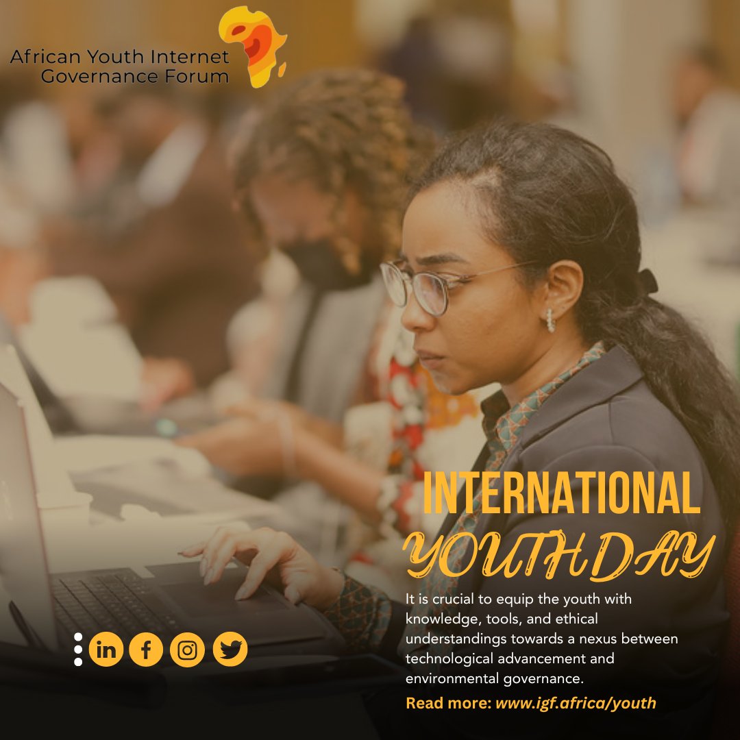 AfricaYouth_IGF's tweet photo. Embracing the Power of Youth: Happy International Youth Day! 🌍✨

The global community is facing unprecedented ecological challenges, notably climate change and resource depletion, which have positioned the world toward a green transition. 
#AfricaYouthIGF #AfYIGF #IGF https://t.co/nP5p9HM2eU