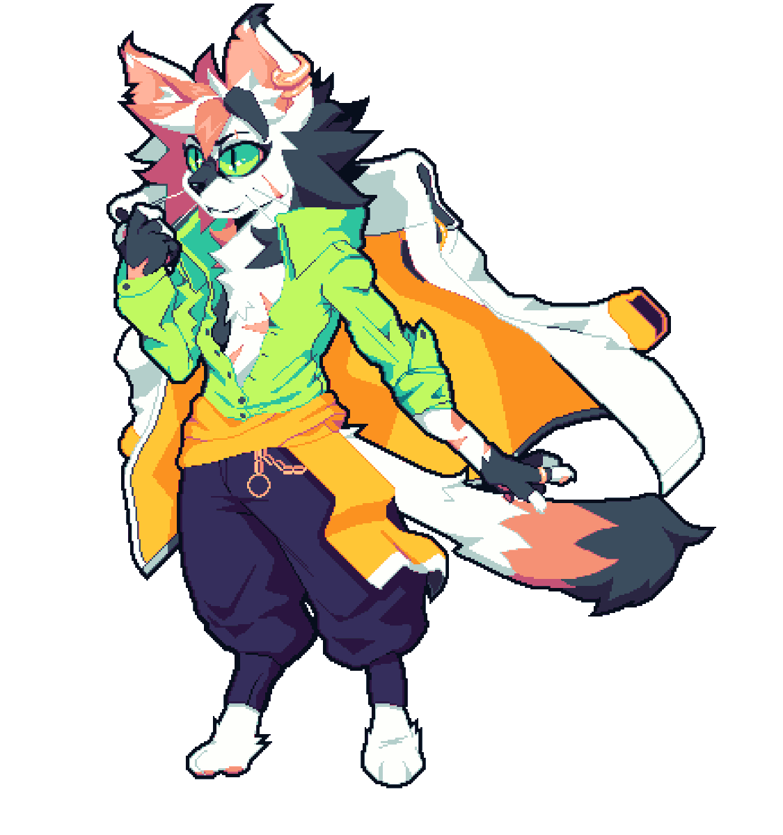 neonarcadia's tweet photo. So, I finished my big-ass piece that I've been working on..! This is Harlowe, my Pathfinder 2e Swashbuckler! https://t.co/V3eCD0jyVz