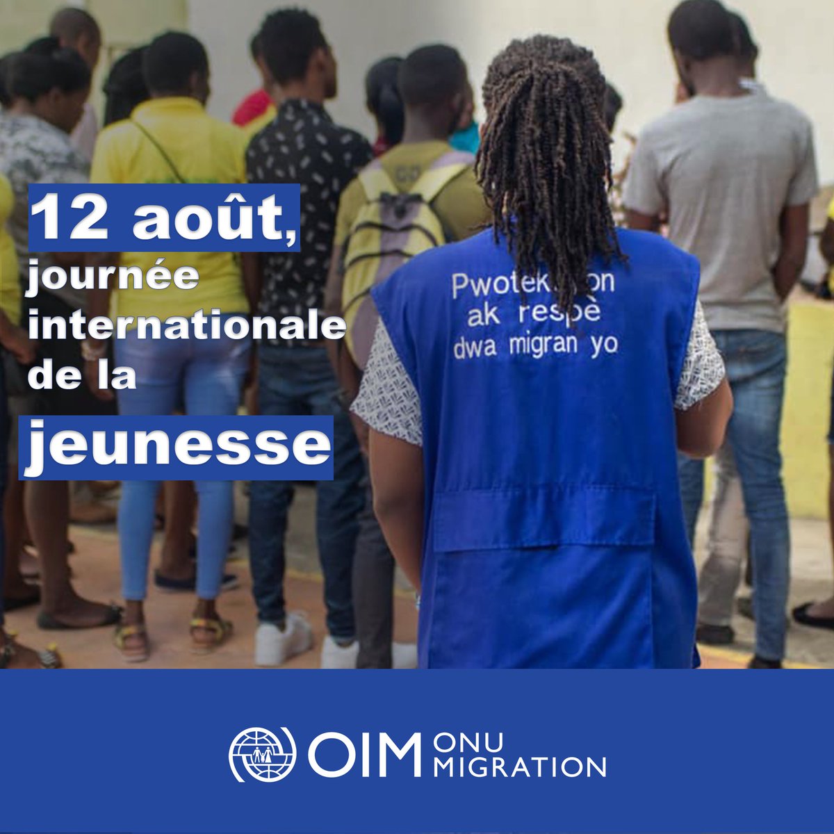 IOMHaiti's tweet photo. Les jeunes haïtiens-nes incarnent la force du changement malgré les obstacles. L'OIM s'engage à les soutenir dans leur quête de développement et d'opportunités. #JournéeInternationaleDeLaJeunesse #OIMHaiti #HaitiMigration https://t.co/JhQFImKTyN