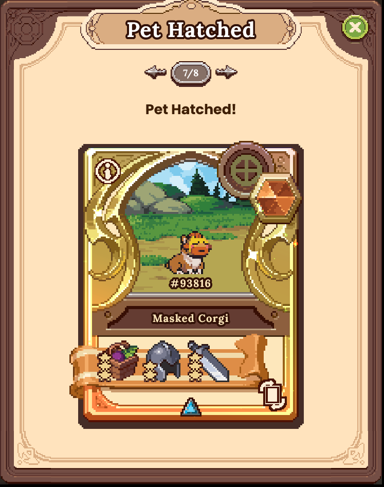boggsee33's tweet photo. @MythicSquadDFK Check this out Fam.ππ
When they don't want to list it for us, We go out and create it for Ourselves! #MythicSquad #OddVariant #MaskedCorgi
Another Legendary Pet checked off the list! @DeFiKingdoms https://t.co/5sy7nzVj59