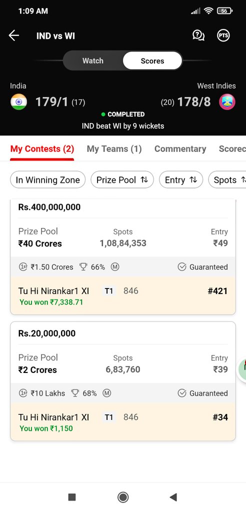 ThisideMohit's tweet photo. Dream Team missed by 1 player 🥺🤧 Took Powell and i want shepherd then #1 Gl 
@Dream11 #Dream11 #dreamteam @cric11forecast #luck #crore https://t.co/IHZMKzfPQp