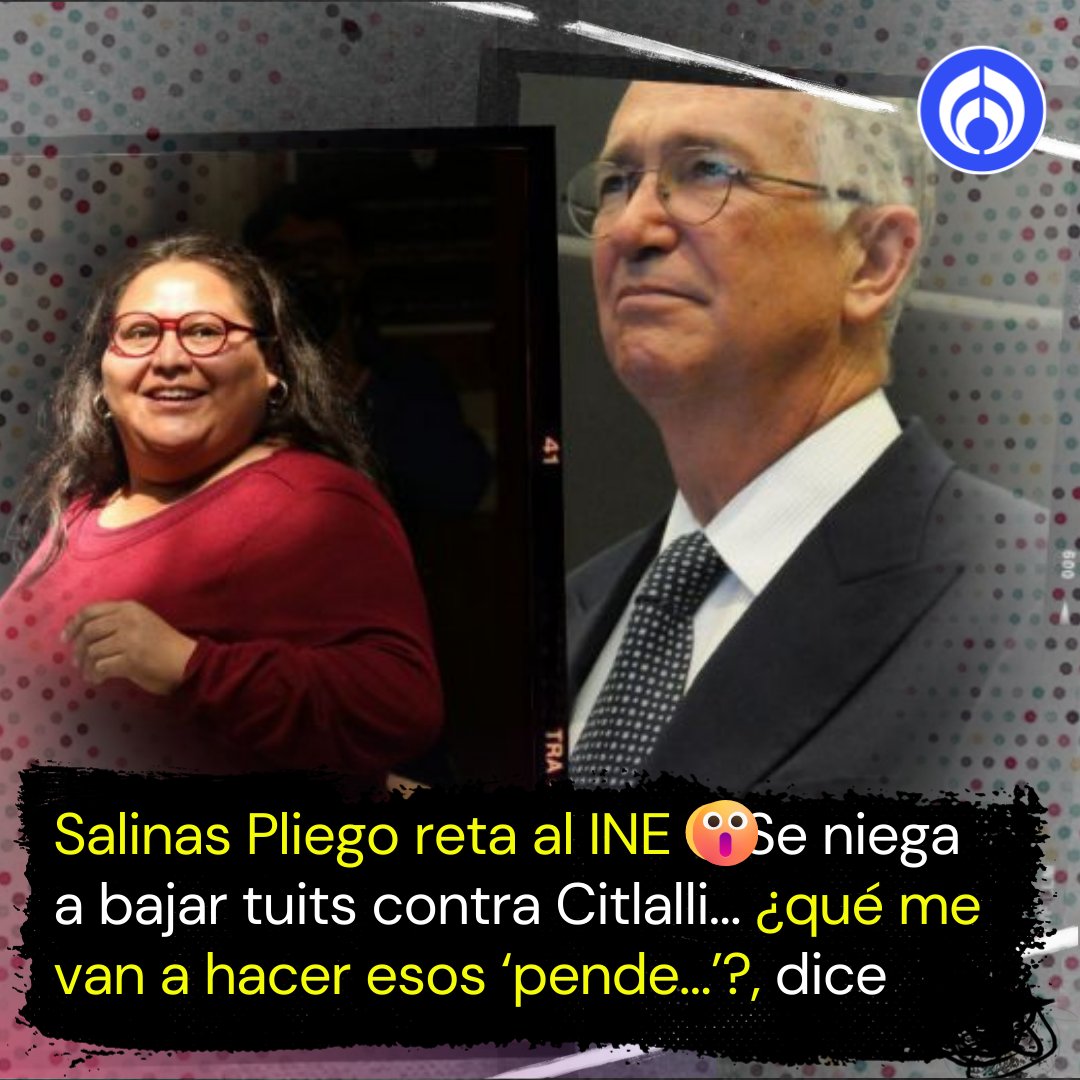 Radio_Formula's tweet photo. ¿Qué planea hacer?🤯 A pesar de que la Comisión de Quejas y Denuncias del INE señaló que Ricardo Salinas Pliego tenía un plazo no mayor de 24 horas para eliminar 70 publicaciones contra la senadora Citlalli Hernández, sin embargo, mediante un mensaje en el que aclara: “No voy a borrar nada”.🧐

“No se enoje pero NO VOY A BORRAR NADA, puede empezar a llorar desde hoy, vamos contra la #EducacionComunista y la represión”, se lee en el mensaje en su cuenta de X (antes Twitter).😰

🔗:https://t.co/WICNiGyJhZ

#noticias #México #políticas #SalinasPliego #RadioFórmulaMX #AbriendoLaConversación