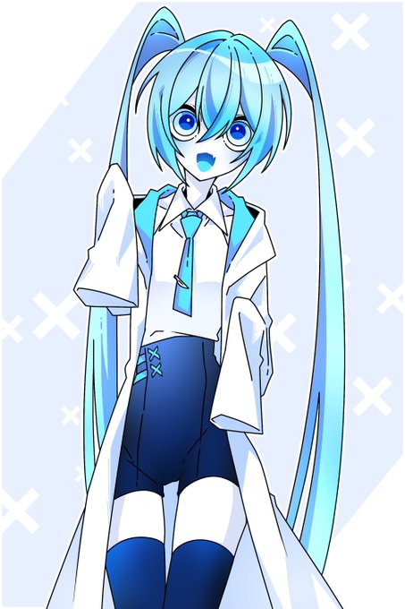 「blue thighhighs twintails」 illustration images(Latest)