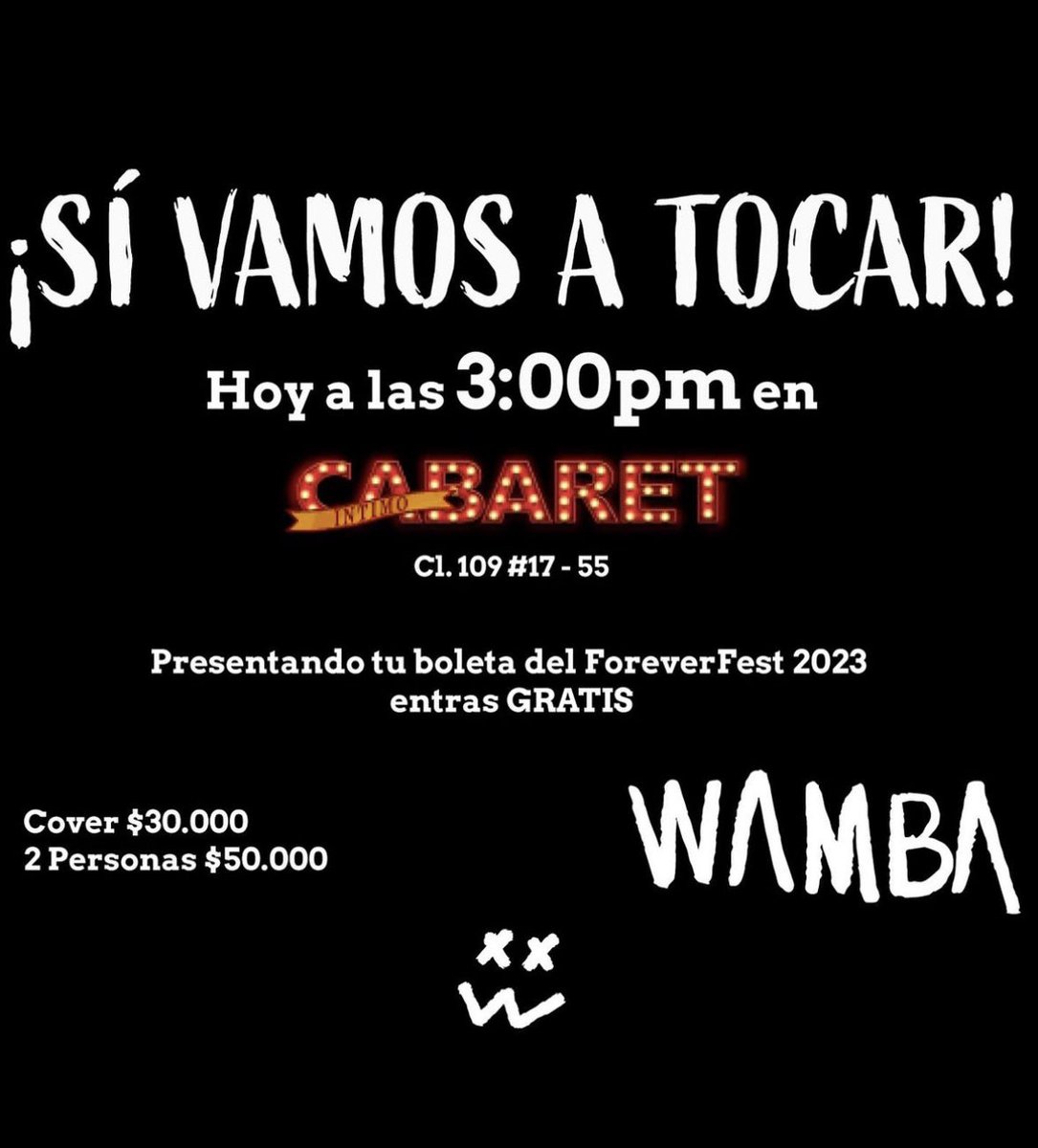 DaniSie's tweet photo. ¡Cancelaron el #ForeverFest y todo estaba ya montado! 
Los artistas no quieren quedarse sin cantar en bogotá e incumplirle a la gente, por eso @sebastianyepes @wambaoficial @qarto_aparte montaron estos tres espacios para hoy en Bogotá. 

Apoyémosles. https://t.co/Q5IFhGgxAk