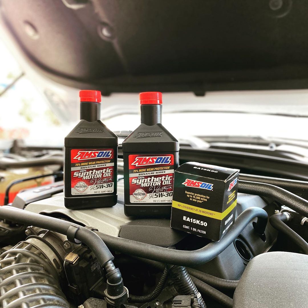🚀 Elevate your engine's performance with the ultimate duo: AMSOIL Signature Series Synthetic Oil and our high performance oil filter. 🙌